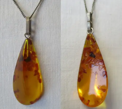 elegante 835er Silber Halskette + Fischlandschmuck Anhänger (113538)