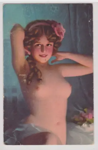 909620 Erotik Ak künstlerischer Akt einer Jungen Frau um 1920