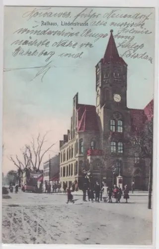 90678 Ak Nowawes bei Potsdam Rathaus Lindenstrasse 1908