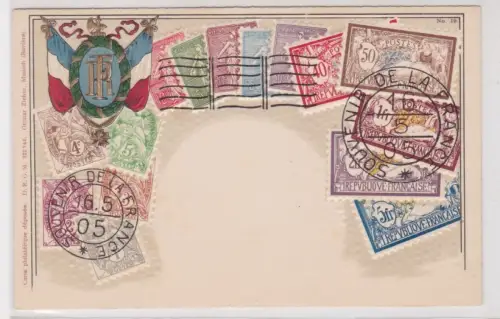 909618 Präge Ak Lithographie Souvenir de la France Frankreich 1905