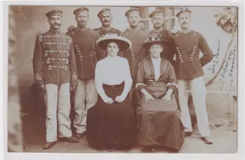 909485 Feldpost Foto Ak Torgau Thüringisches Husaren-Regiment Nr. 12, 1915