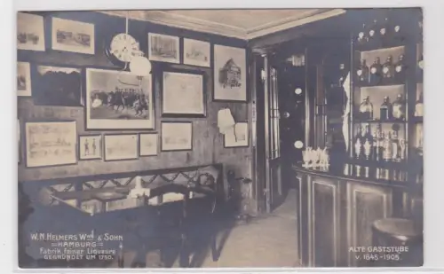 907035 Ak Hamburg alte Gaststube Helmers & Sohn Fabrik feiner Liqueure um 1910