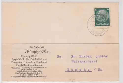 11766 Reklame Ak Kemnitz O.-L. Gerätefabrik Wünsche & Co. 1934