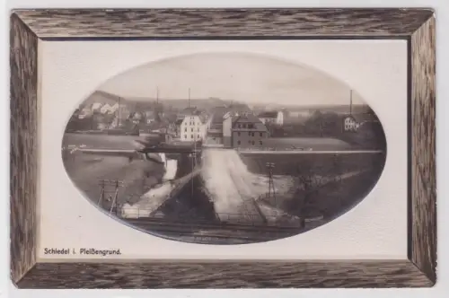 26116 Rahmen Ak Schiedel im Pleissengrund Totalansicht 1912