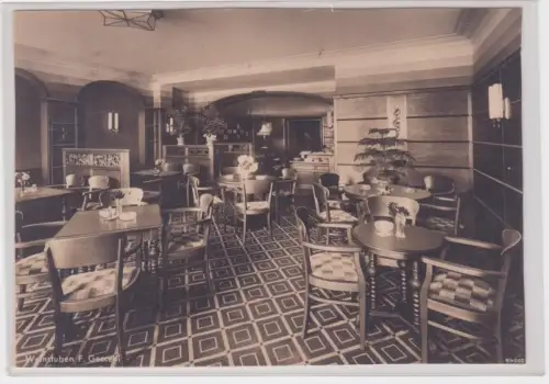 910330 Ak Rostock Weinstuben der Weingroßhandlung F.Geccelli 1938