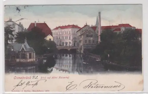 907796 Ak Osnabrück Blick auf Hotel Kaiserhof 1904