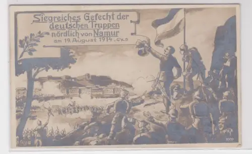 907913 Ak Siegreiches Gefecht deutscher Truppen nördlich von Namur 1914