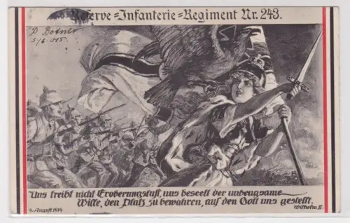 82502 Ak Reserve Infanterie Regiment Nr.243 um 1915
