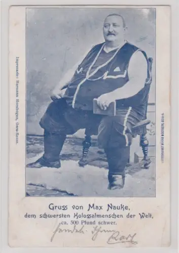 909305 Ak Gruß von Max Nauke dem schwertsen Kolossalmenschen der Welt 1903