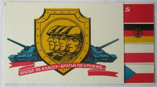 DDR NVA Urkunde 1965 Waffenbrüderschaft Warschauer Pakt Marschall UdSSR (125485)