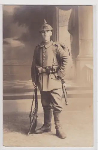 908898 Foto Ak Soldat Kgl. Sächs. 16. Infanterie-Regiment Nr. 182 Freiberg