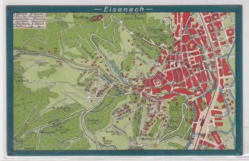 909487 Landkarten Ak Eisenach und Umgebung um 1930