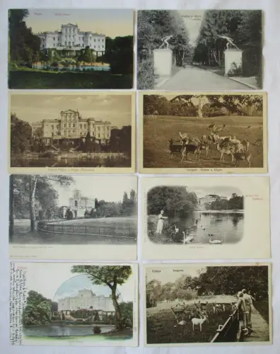 909417 AK 8x Putbus auf Rügen Ortsansichten etwa 1900 bis 1930