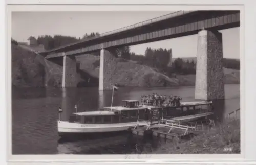 908652 Ak Motorbootsanlegeplatz an der Saalburger Brücke 1933