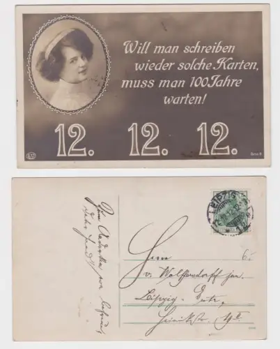 46843 Ak mit Datumsspielerei 12.12.12 Will man schreiben solche Karten ...