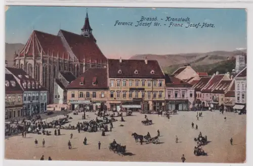 40953 Ak Kronstadt Brassó Brașov Siebenbürgen Rumänien Franz-Josef-Platz 1918