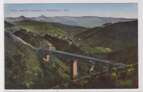 908941 Ak Partie zwischen Neustadt und Niklasberg in Böhmen um 1920