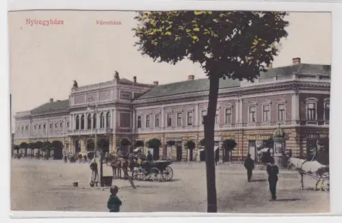 909055 Ak Nyíregyháza Ungarn Városháza Gemeindehaus 1918
