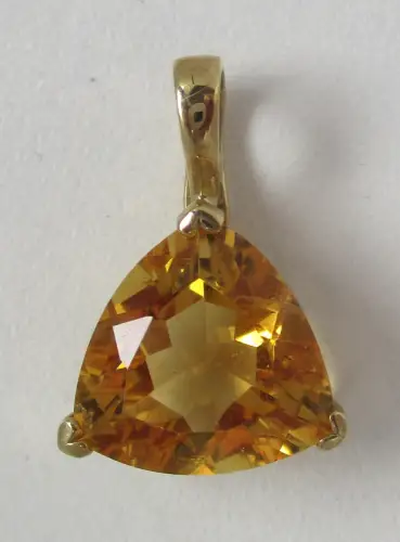 hochwertiger 375er Gold Ketten Anhänger mit großem Topas (147369)