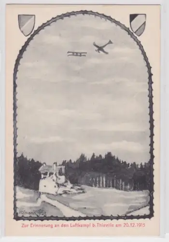 36855 Künstler Ak Zur Erinnerung an den Luftkampf bei Thiaville Lothringen 1915