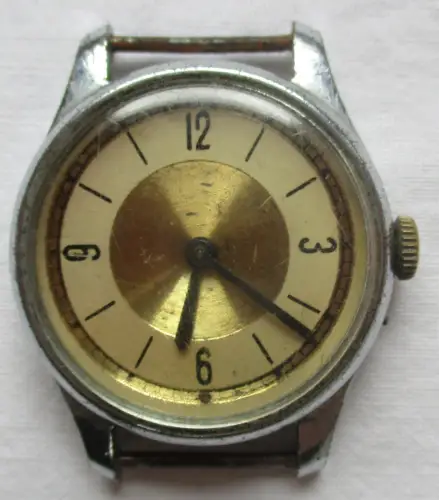 mechanische Vintage Armbanduhr mit Edelstahlboden  (163087)