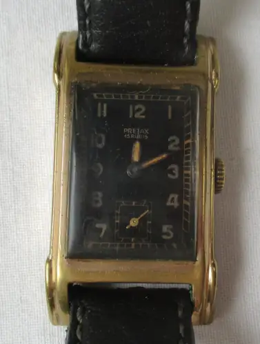 vergoldete mechanische Vintage Armbanduhr Marke Pretax  (165141)