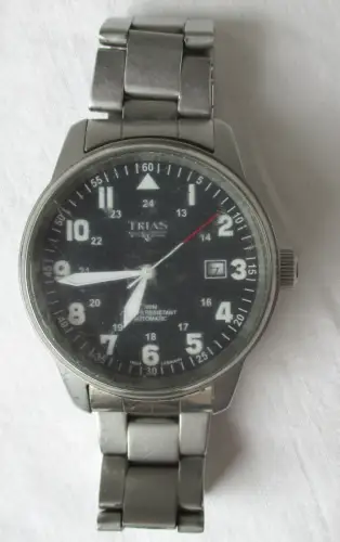 Trias Automatic Armbanduhr im Stil einer Fliegeruhr mit Metallarmband (163269)