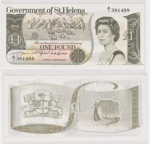 1 Pound Pfund Banknote Governement of St.Helena 1981 kassenfrisch UNC (111815)