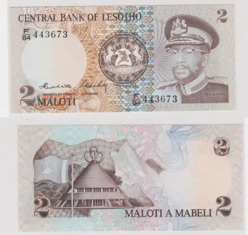 2 Maloti Banknote Central Bank of Lesotho 1981 bankfrisch UNC (114764)