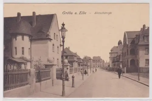 33373 Ak Gröba an der Elbe Altrockstrasse um 1930