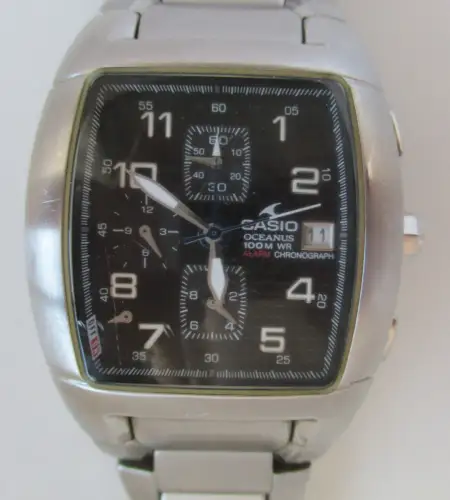 Casio Oceanus OC-502 Chronograph Alarm Herrenuhr Edelstahl Japan Mov't (112500)
