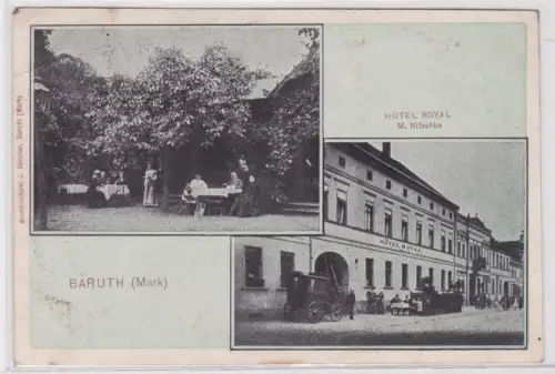 23775 Mehrbild Ak Baruth (Mark) Hotel Royal M.Nitschke 1909