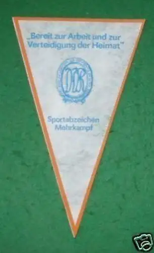 DDR Wimpel / Aufnäher Sportabzeichen Mehrkampf