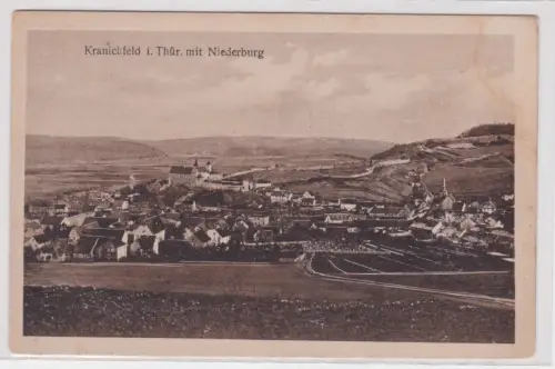 908823 Ak Kranichfeld in Thüringen mit Niederburg, Totalansicht