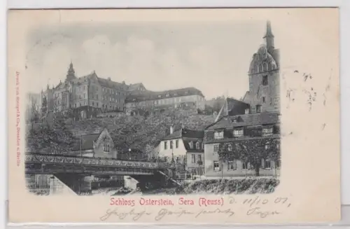 908816 Präge Ak Gera (Reuss) - Schloss Osterstein 1901