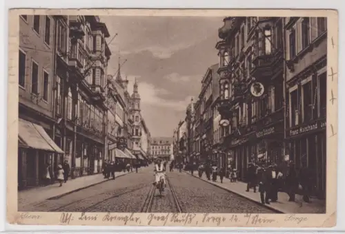 908815 Ak Gera - Sorge, Straßenansicht mit Ladengeschäften 1919