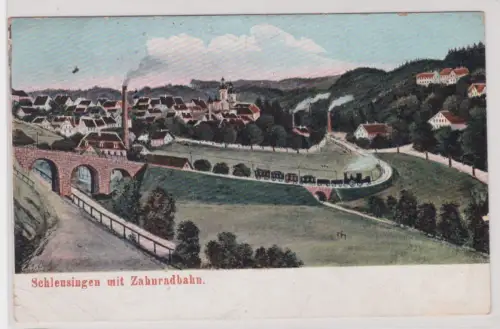 910536 Feldpost AK Schleusingen mit Zahnradbahn 1916