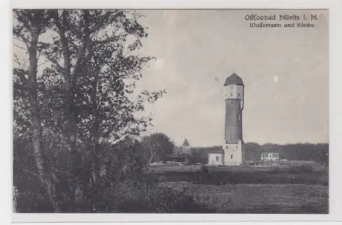 910608 AK Ostseebad Müritz - Wasserturm und Kirche