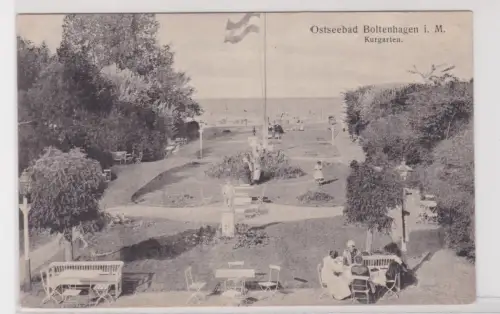 910622 AK Ostseebad Boltenhagen in Mecklenburg - Kurgarten mit Parkpartie 1914
