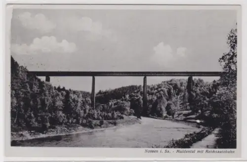 910766 AK Nossen in Sachsen - Muldental mit Reichsautobahn 1942