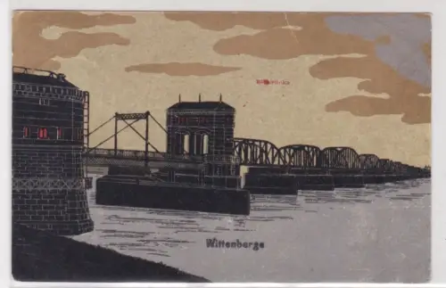 910199 Künstlerkarte M.B.B.55. AK Wittenberge - Elbbrücke 1906
