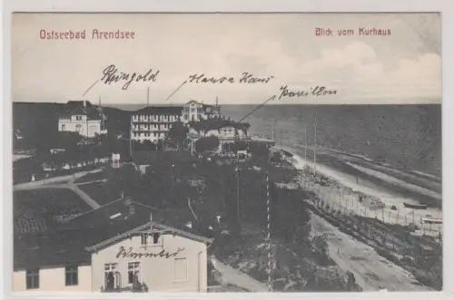910744 AK Ostseebad Arendsee - Blick vom Kurhaus, Strandpromenade SLB No. 1900