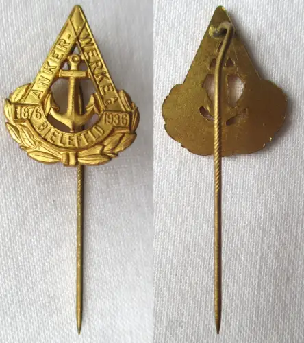 Anstecknadel ANKER WERKE Bielefeld Abzeichen 1936 Fahrrad Reklame (113947)