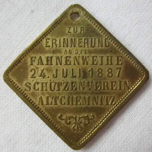 seltene Medaille Fahnenweihe Schützenverein Altchemnitz 1887 (117116)