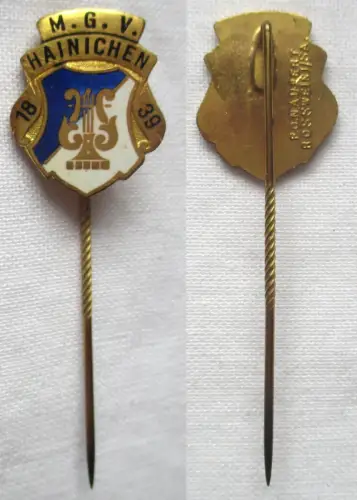 emaillierte Anstecknadel MGV Gesangverein Hainichen 1839 (114120)
