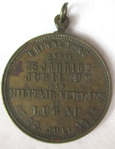 seltene Medaille 25 jähriges Jubiläum des Militärverein Lugau 1888 (117330)