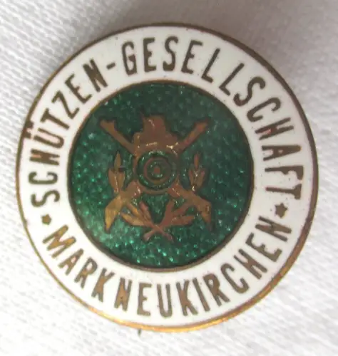 emailliertes Abzeichen Schützen Gesellschaft Markneukirchen um 1920 (118368)