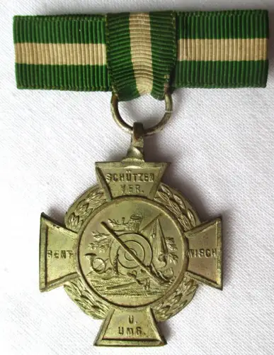 seltenes Abzeichen Schützenverein Bantwisch und Umgebung um 1900 (115543)