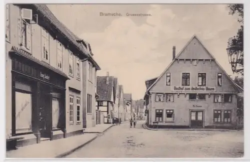 81722 Feldpost Ak Bramsche Grossestraße Gasthof zum deutschen Hause 1916
