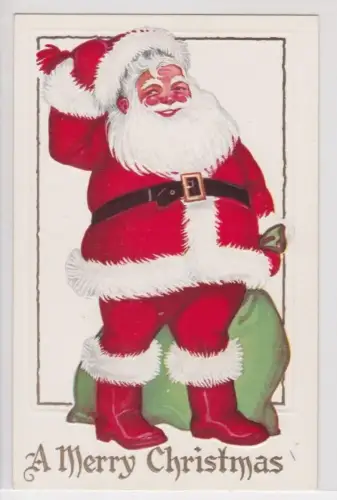 47382 Präge Ak Weihnachtsmann "A Merry Christmas" um 1910